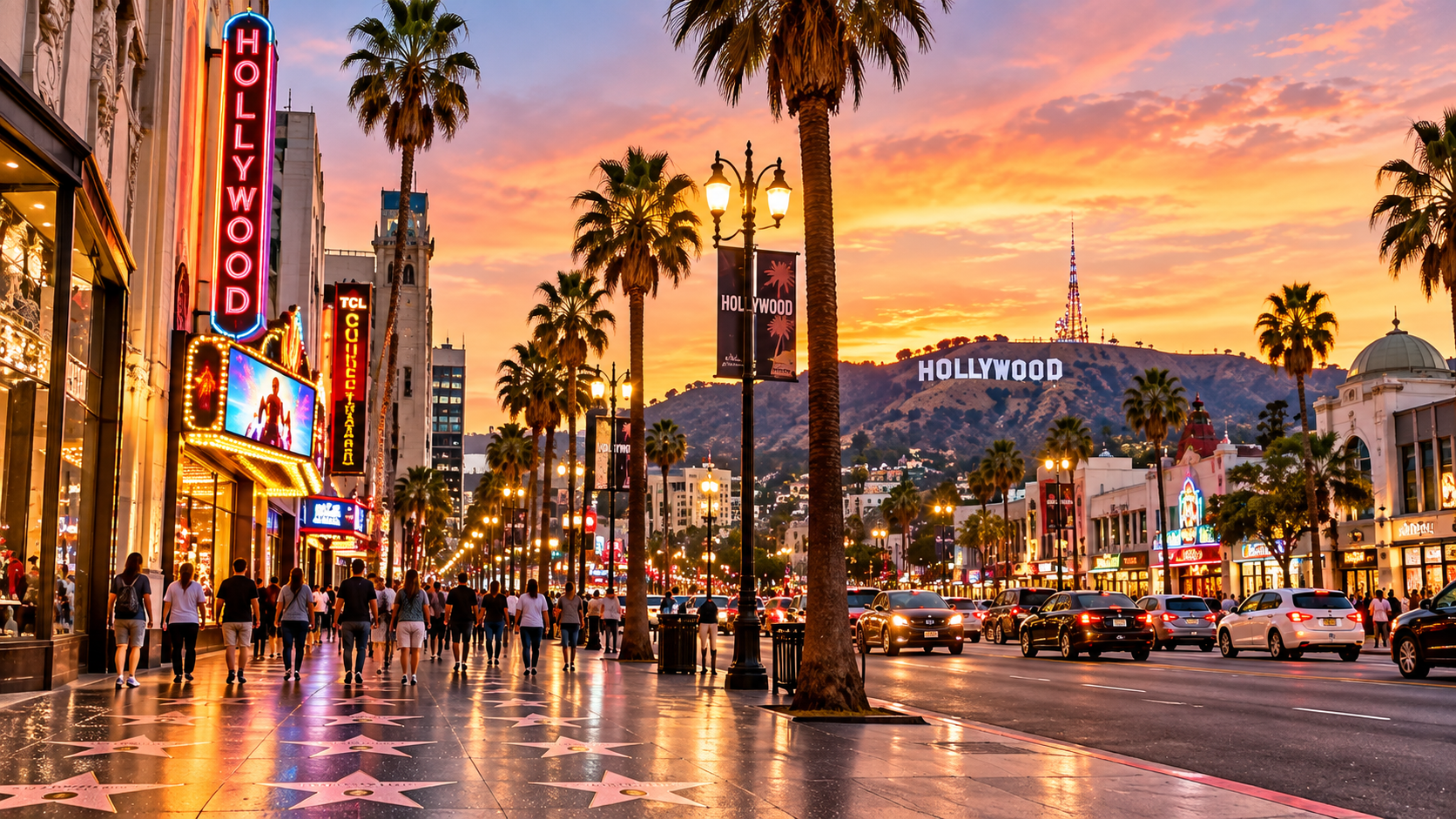 coucher de soleil sur hollywood boulevard (3)