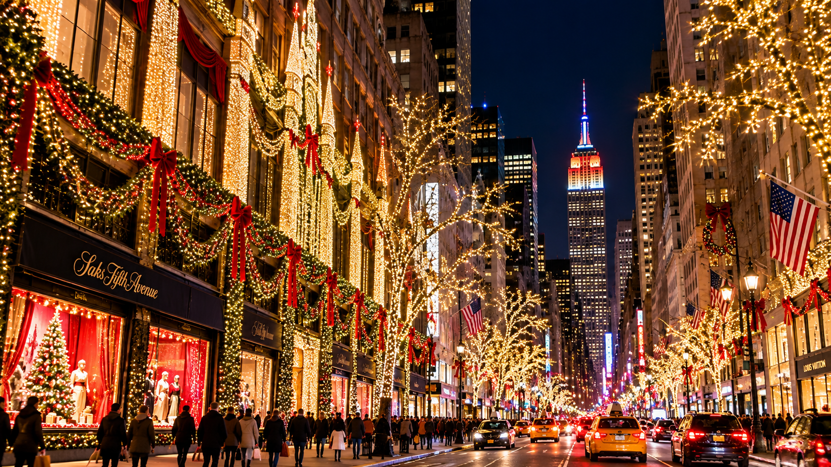 noël scintillant sur la cinquième avenue